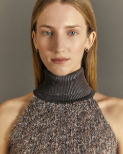 Andersson Bell (WOMEN) FLUFFY SLEEVELESS KNIT TOP atb983w(BROWN)