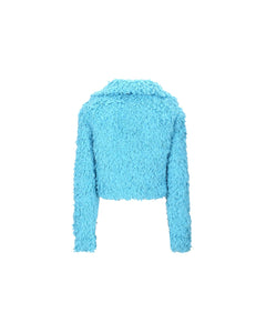 Andersson Bell (WOMEN) GOLDIE FAUX FUR CARDIGAN atb981w(BLUE)
