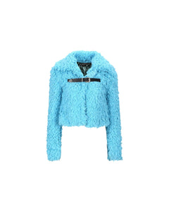 Andersson Bell (WOMEN) GOLDIE FAUX FUR CARDIGAN atb981w(BLUE)