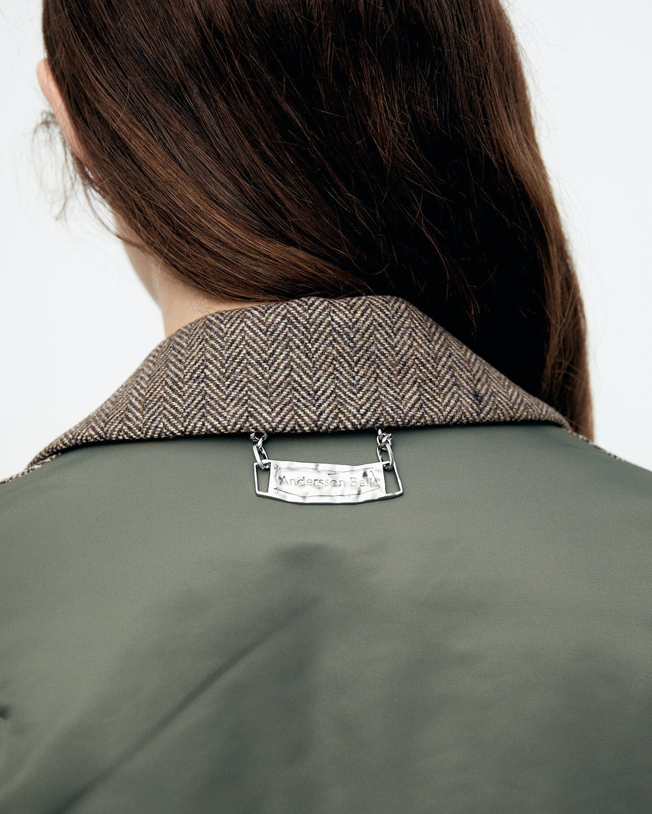 Andersson Bell (WOMEN) HARUKO HERRINGBONE MA-1 JACKET awa612w(GREY)