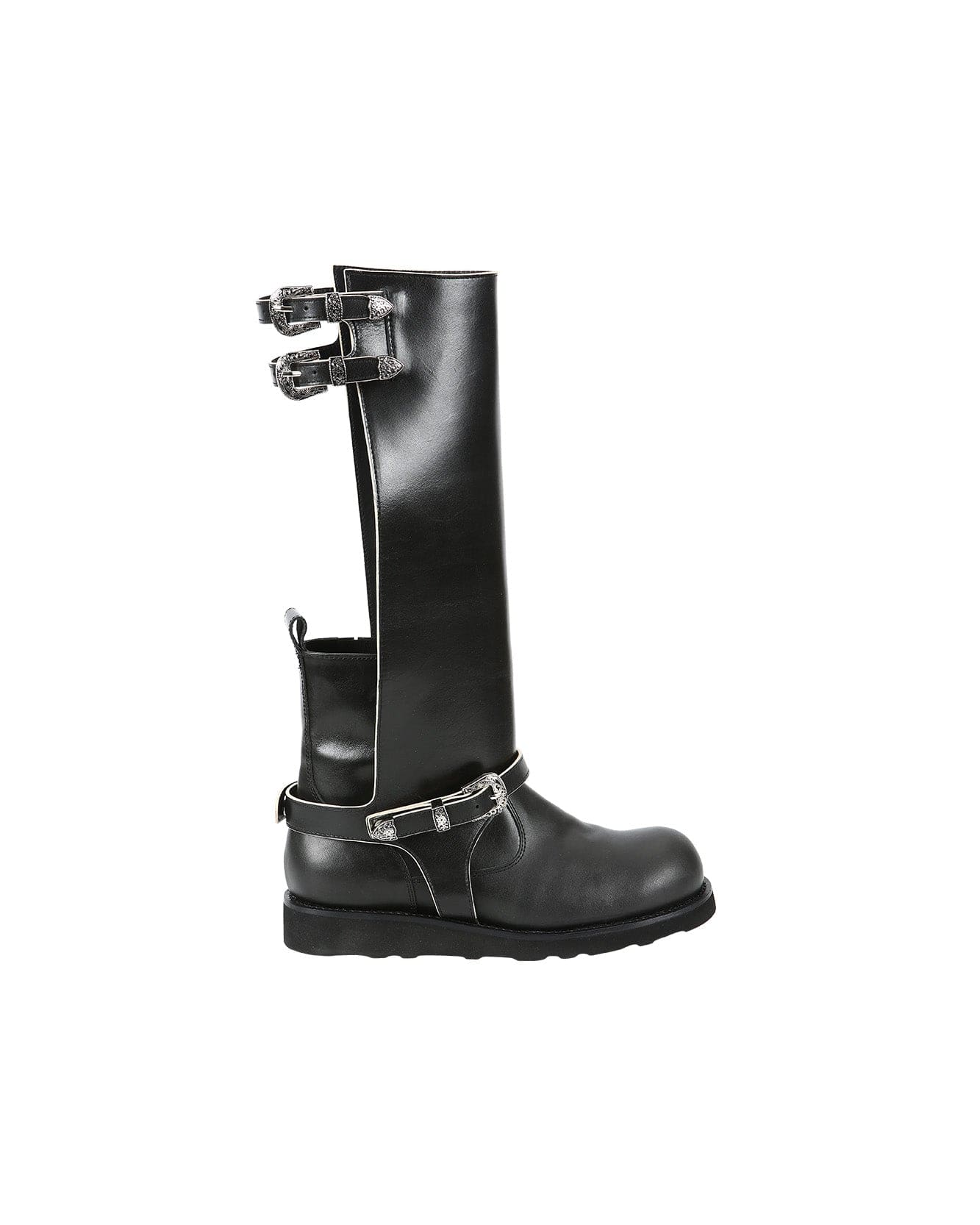 Andersson Bell (Women) HEATHER CUT-OUT LONG BOOTS aaa343w(BLACK)