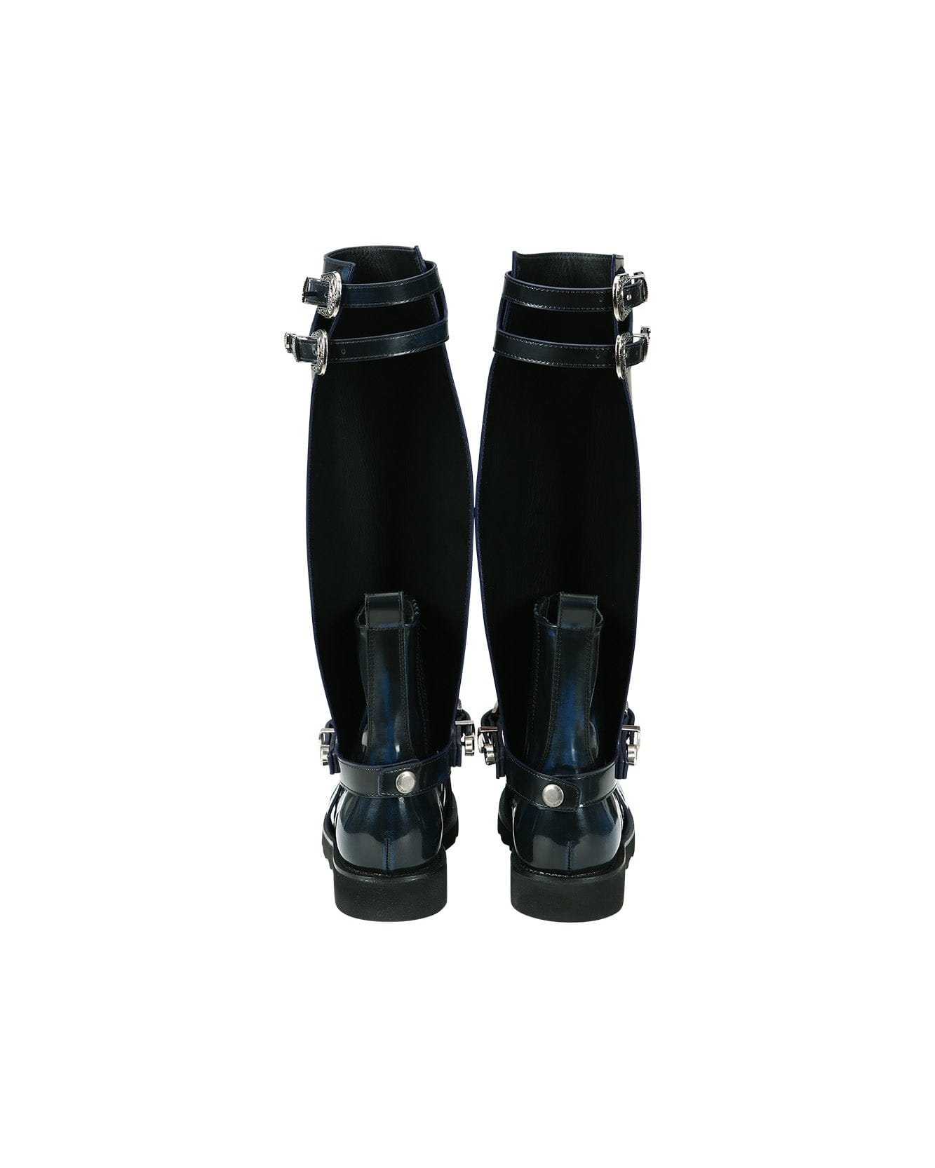 Andersson Bell (Women) HEATHER CUT-OUT LONG BOOTS aaa343w(BLUE BLACK)