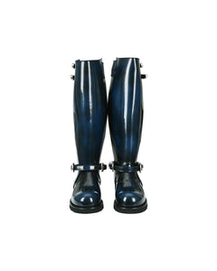 Andersson Bell (Women) HEATHER CUT-OUT LONG BOOTS aaa343w(BLUE BLACK)