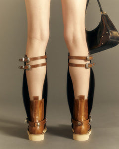 Andersson Bell (Women) HEATHER CUT-OUT LONG BOOTS aaa343w(BROWN)