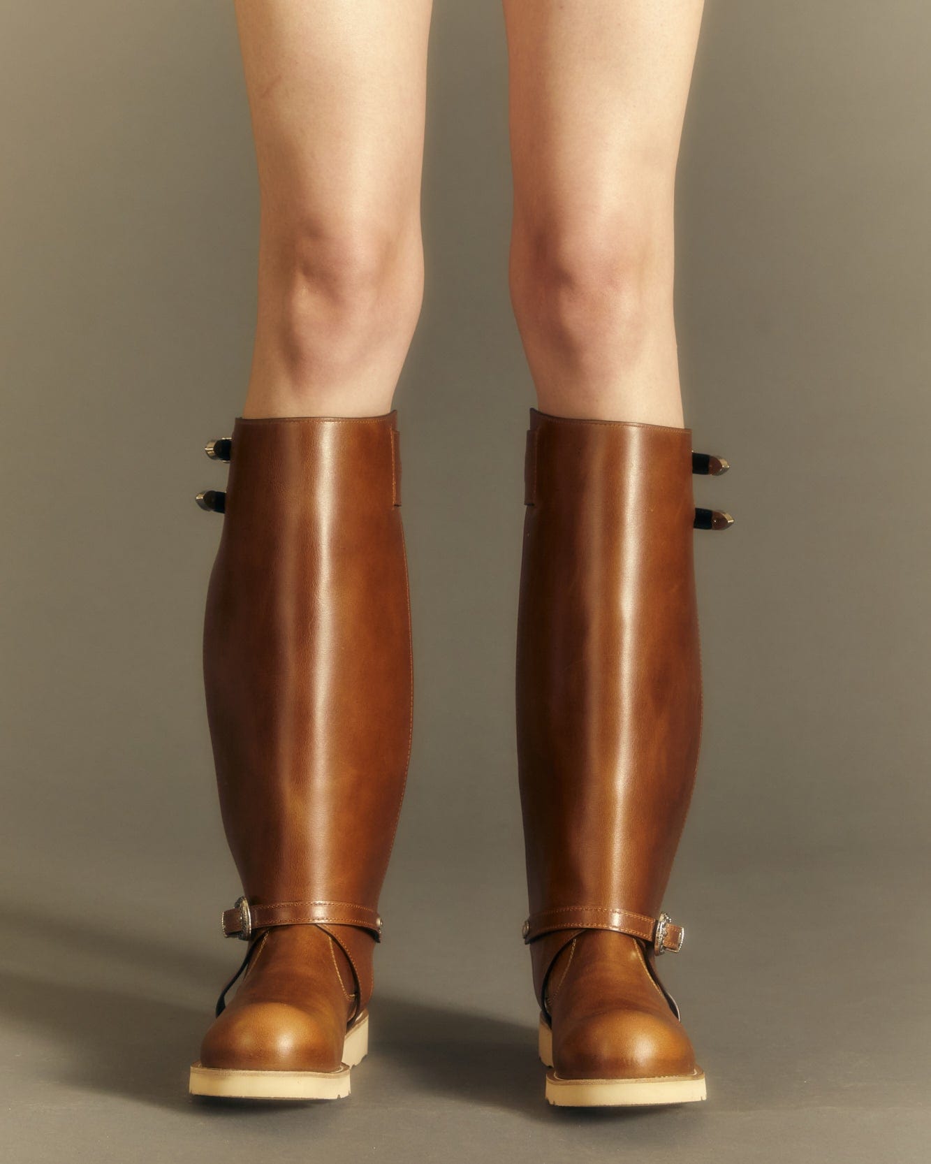 Andersson Bell (Women) HEATHER CUT-OUT LONG BOOTS aaa343w(BROWN)