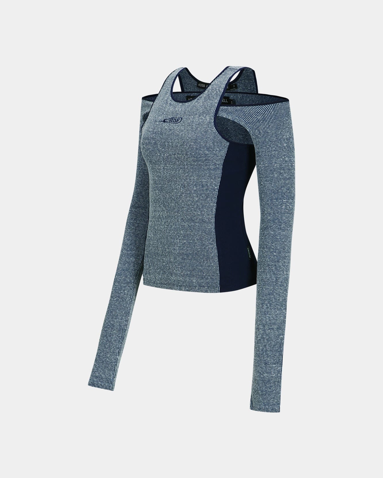 Andersson Bell (WOMEN) LINA CUT-OUT LAYERED TOP atb1111w(NAVY)