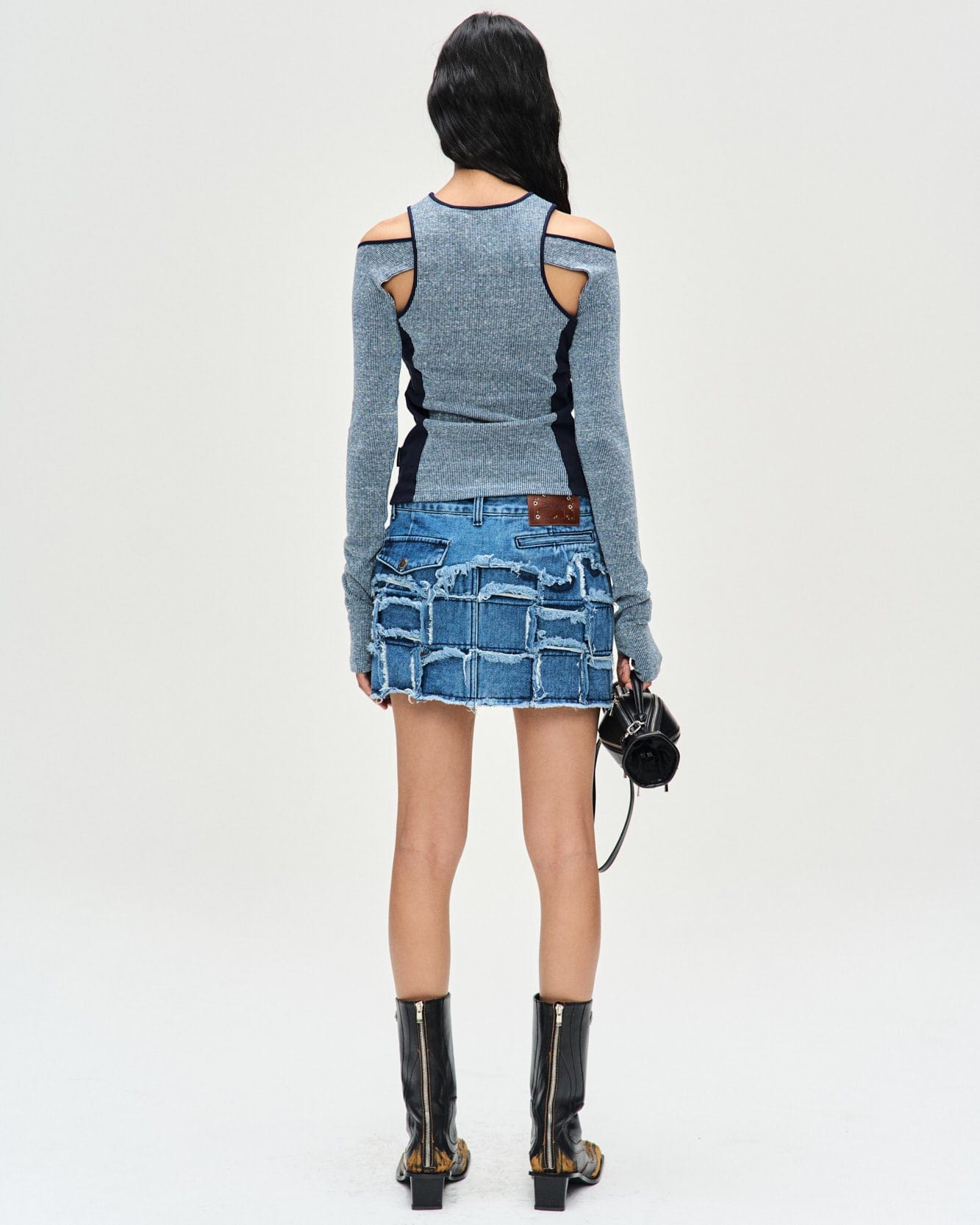 Andersson Bell (WOMEN) LINA CUT-OUT LAYERED TOP atb1111w(NAVY)