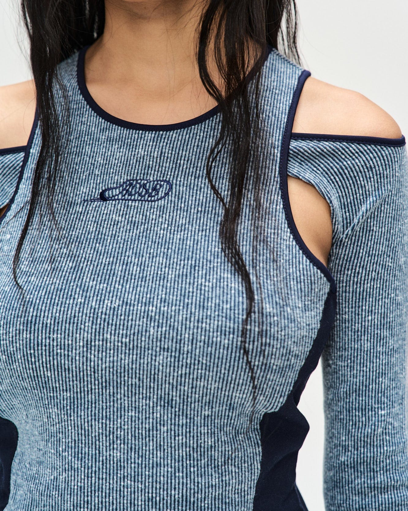 Andersson Bell (WOMEN) LINA CUT-OUT LAYERED TOP atb1111w(NAVY)