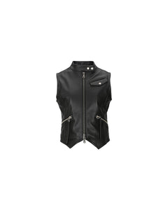 Andersson Bell (WOMEN) LIV GOAT LEATHER VEST atb976w(BLACK)