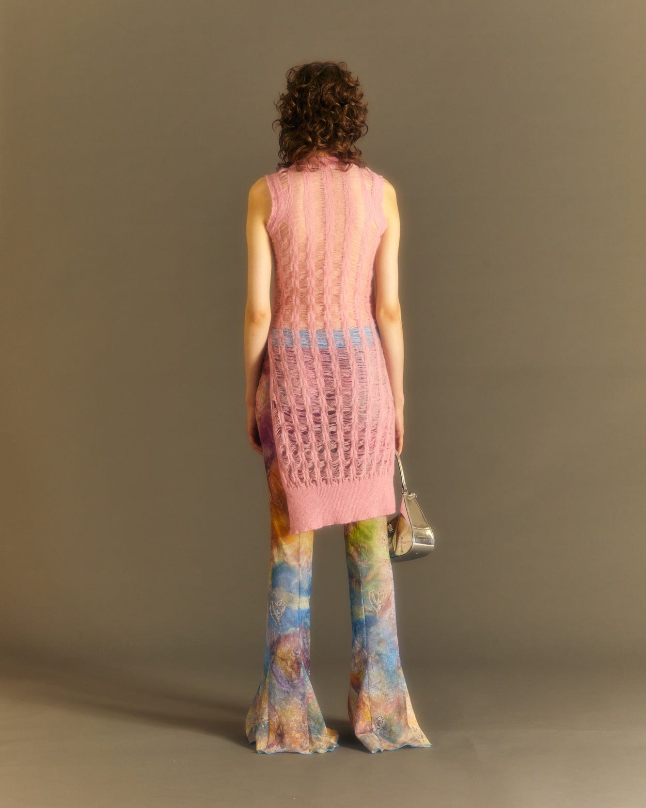 Andersson Bell (WOMEN) MEADOW MOHAIR SLIT TOP atb990w(MELLOW PINK)_2