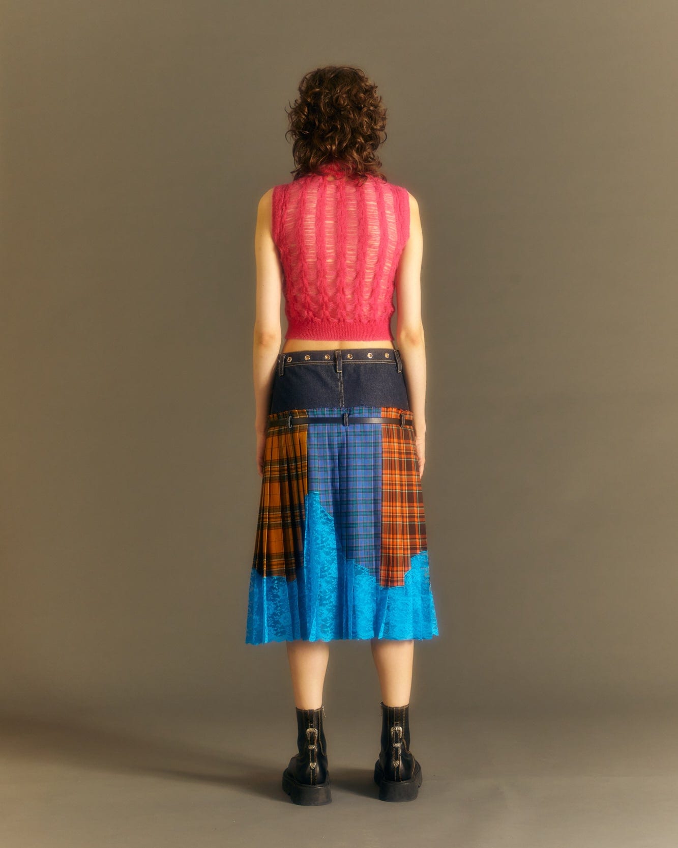 Andersson Bell (WOMEN) MEADOW MOHAIR VEST atb989w(FUCHSIA PINK)