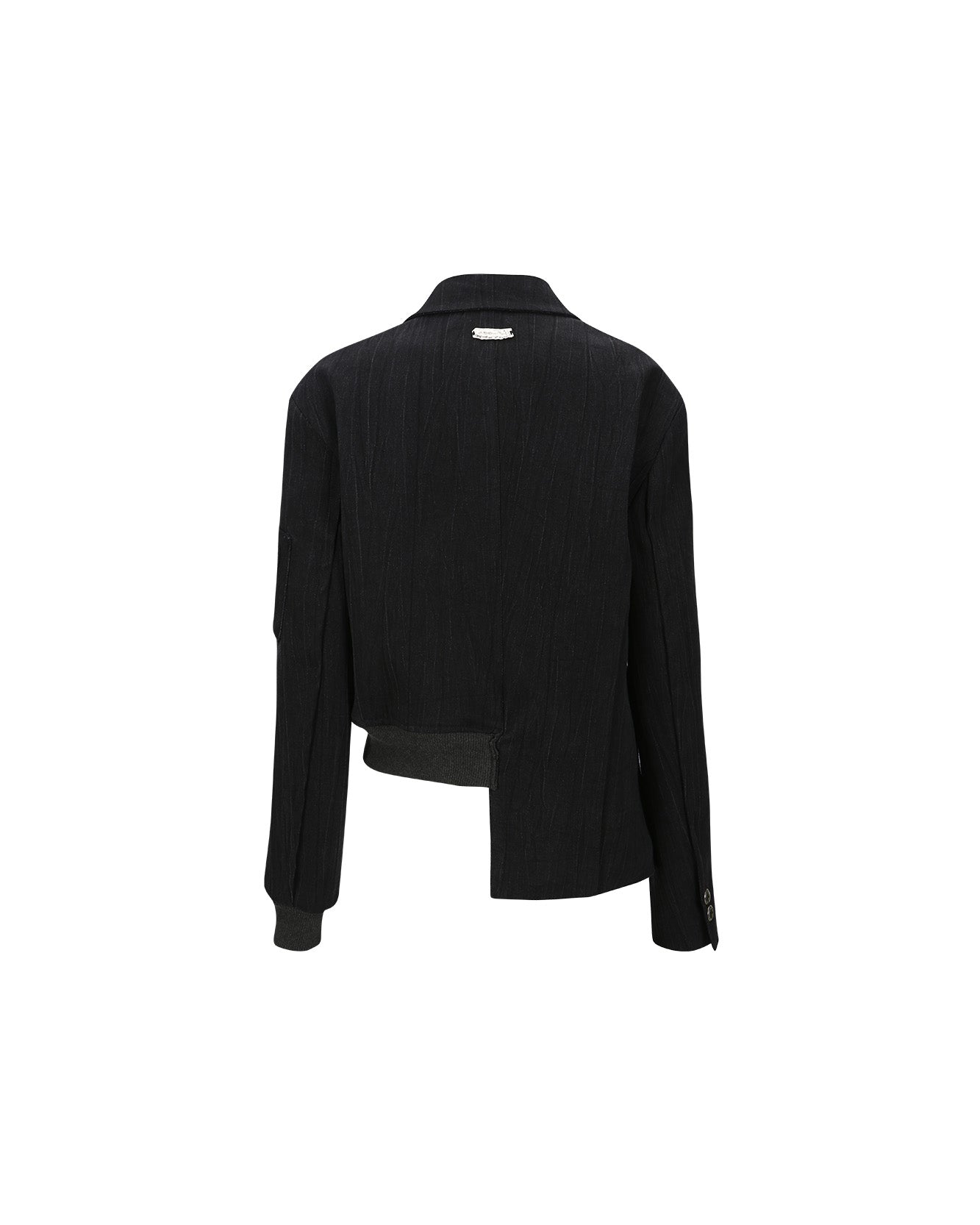 Andersson Bell (WOMEN) MULINA CRINKLE DENIM BOMBER COMBO JACKET awa551w(WASHED BLACK)