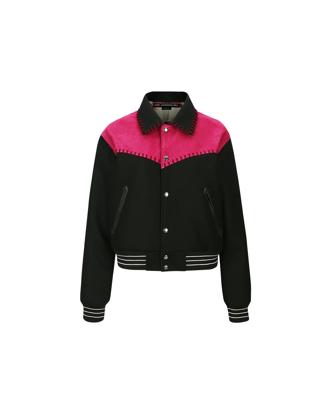 WOMEN) NEW MARGO WESTERN VARSITY JACKET awa550w(MAGENTA