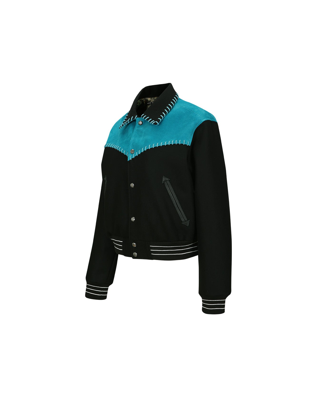 Andersson Bell (WOMEN) NEW MARGO WESTERN VARSITY JACKET awa550w(TEAL BLUE)