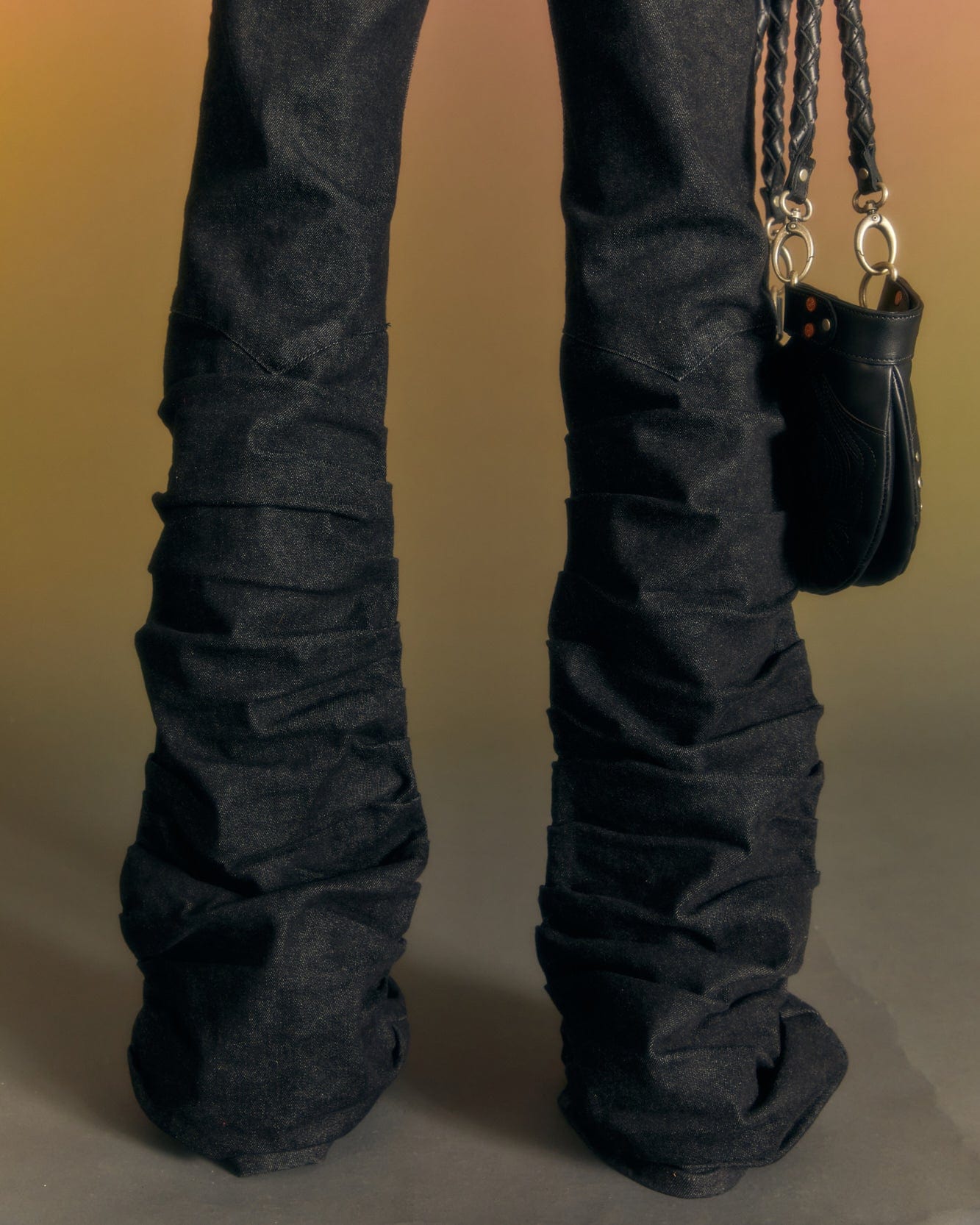 Andersson Bell (WOMEN) NEW MARTINA WESTERN BOOTS WRINKLE JEANS apa667w(MATT BLACK)