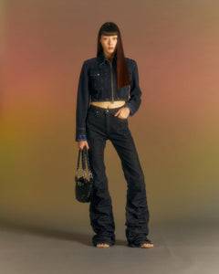 Andersson Bell (WOMEN) NEW MARTINA WESTERN BOOTS WRINKLE JEANS apa667w(MATT BLACK)