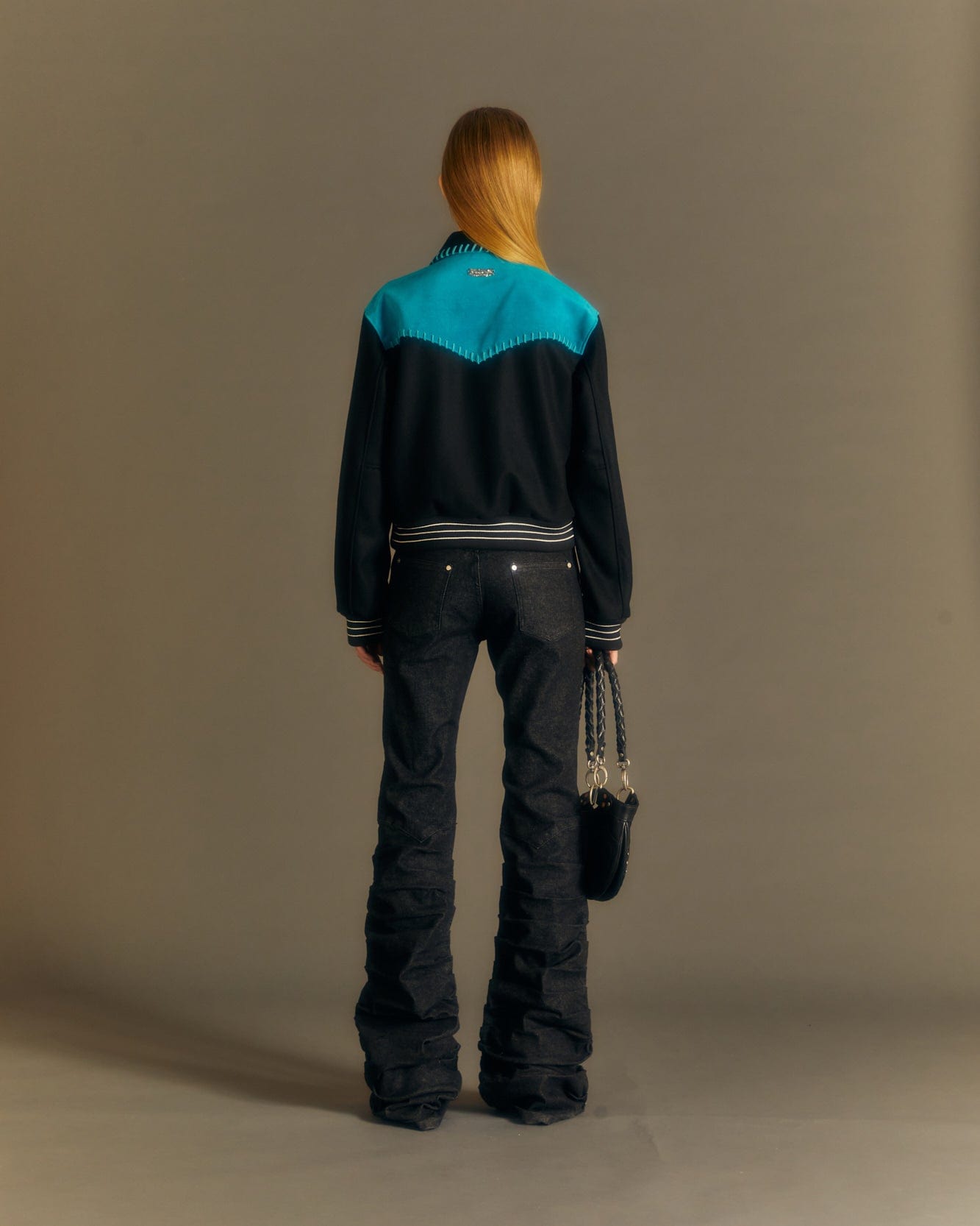 Andersson Bell (WOMEN) NEW MARTINA WESTERN BOOTS WRINKLE JEANS apa667w(MATT BLACK)