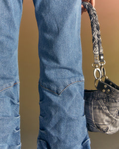 Andersson Bell (WOMEN) NEW MARTINA WESTERN BOOTS WRINKLE JEANS apa667w(WASHED BLUE)
