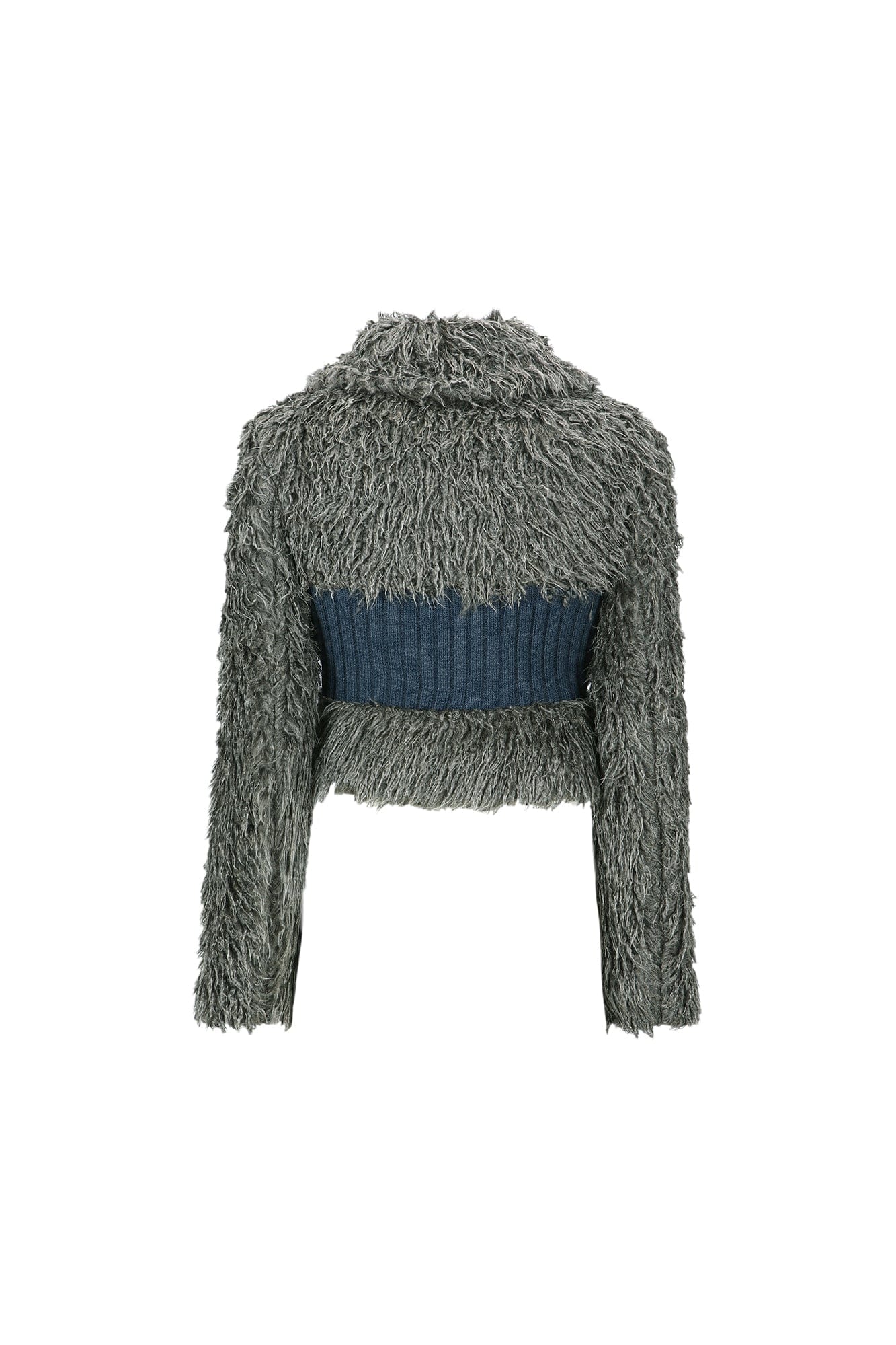 Andersson Bell (WOMEN) NEW OLGA HAIRY KNIT ZIP-UP JACKET awa537w(GREY)