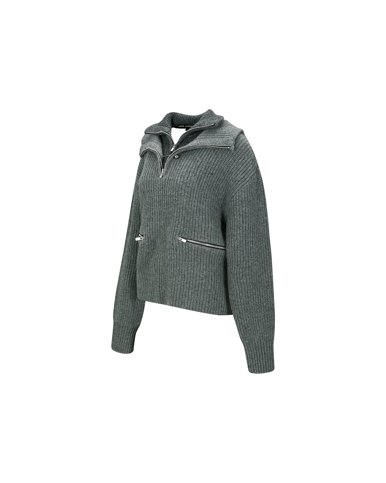 Andersson Bell (WOMEN) QUATTRO ZIP-UP SWEATER atb992w(GREY)
