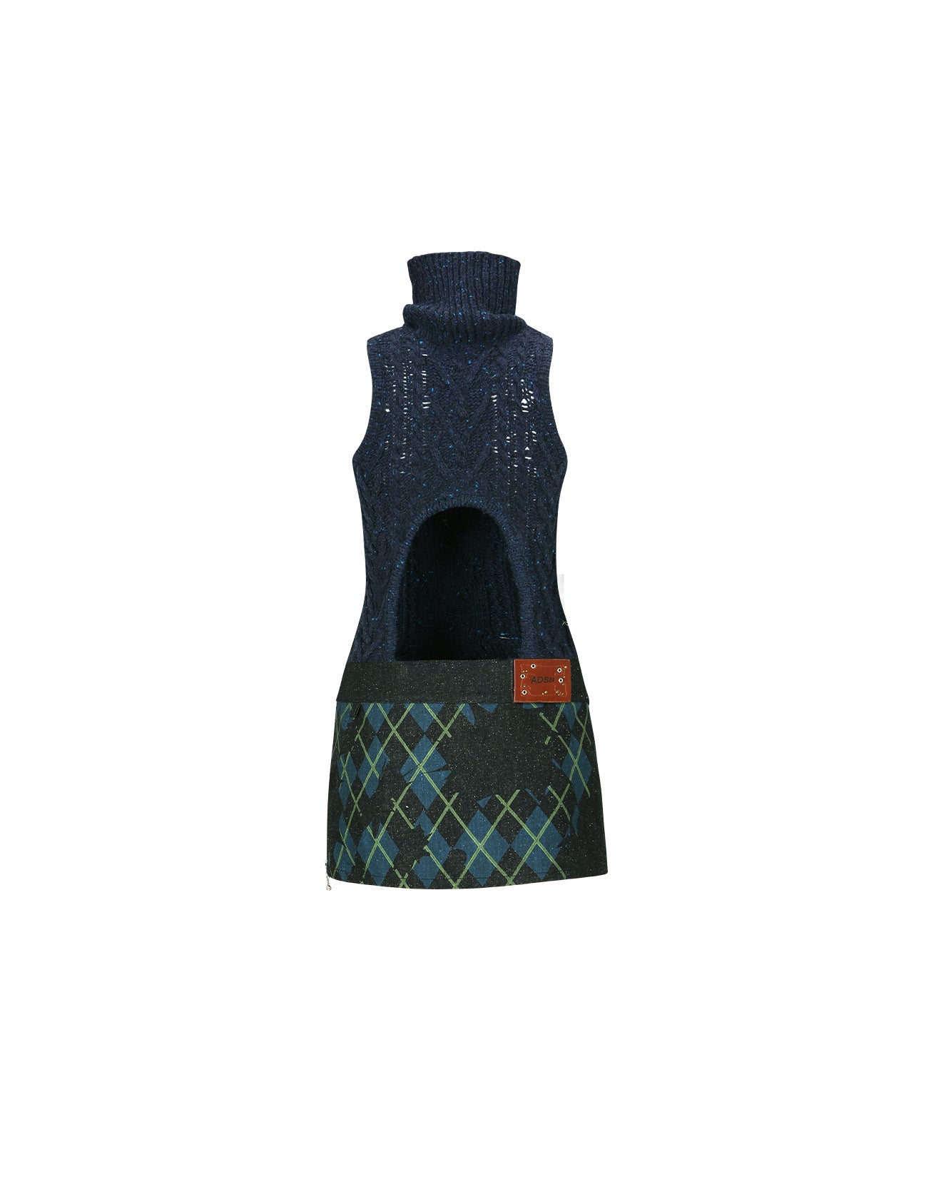 Andersson Bell (WOMEN) RAHEL CROFTER DENIM COMBINATION TOP atb998w(NAVY)