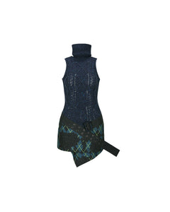 Andersson Bell (WOMEN) RAHEL CROFTER DENIM COMBINATION TOP atb998w(NAVY)