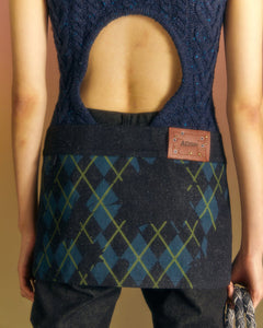 Andersson Bell (WOMEN) RAHEL CROFTER DENIM COMBINATION TOP atb998w(NAVY)