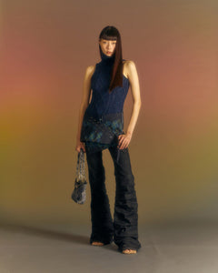 Andersson Bell (WOMEN) RAHEL CROFTER DENIM COMBINATION TOP atb998w(NAVY)