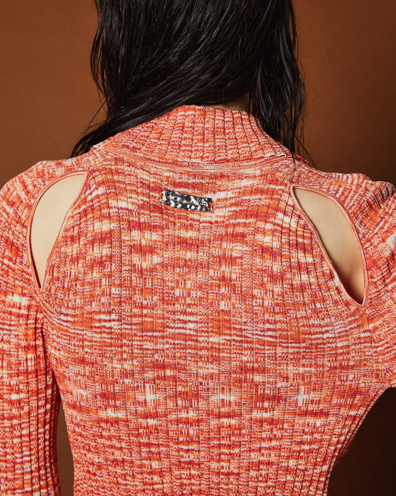 Andersson Bell (WOMEN) ROZY SLIT KNIT CARDIGAN atb1121w(ORANGE)