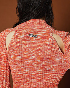 Andersson Bell (WOMEN) ROZY SLIT KNIT CARDIGAN atb1121w(ORANGE)