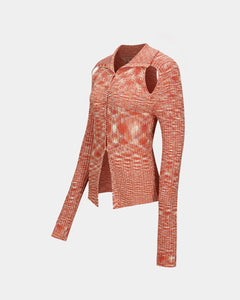 Andersson Bell (WOMEN) ROZY SLIT KNIT CARDIGAN atb1121w(ORANGE)