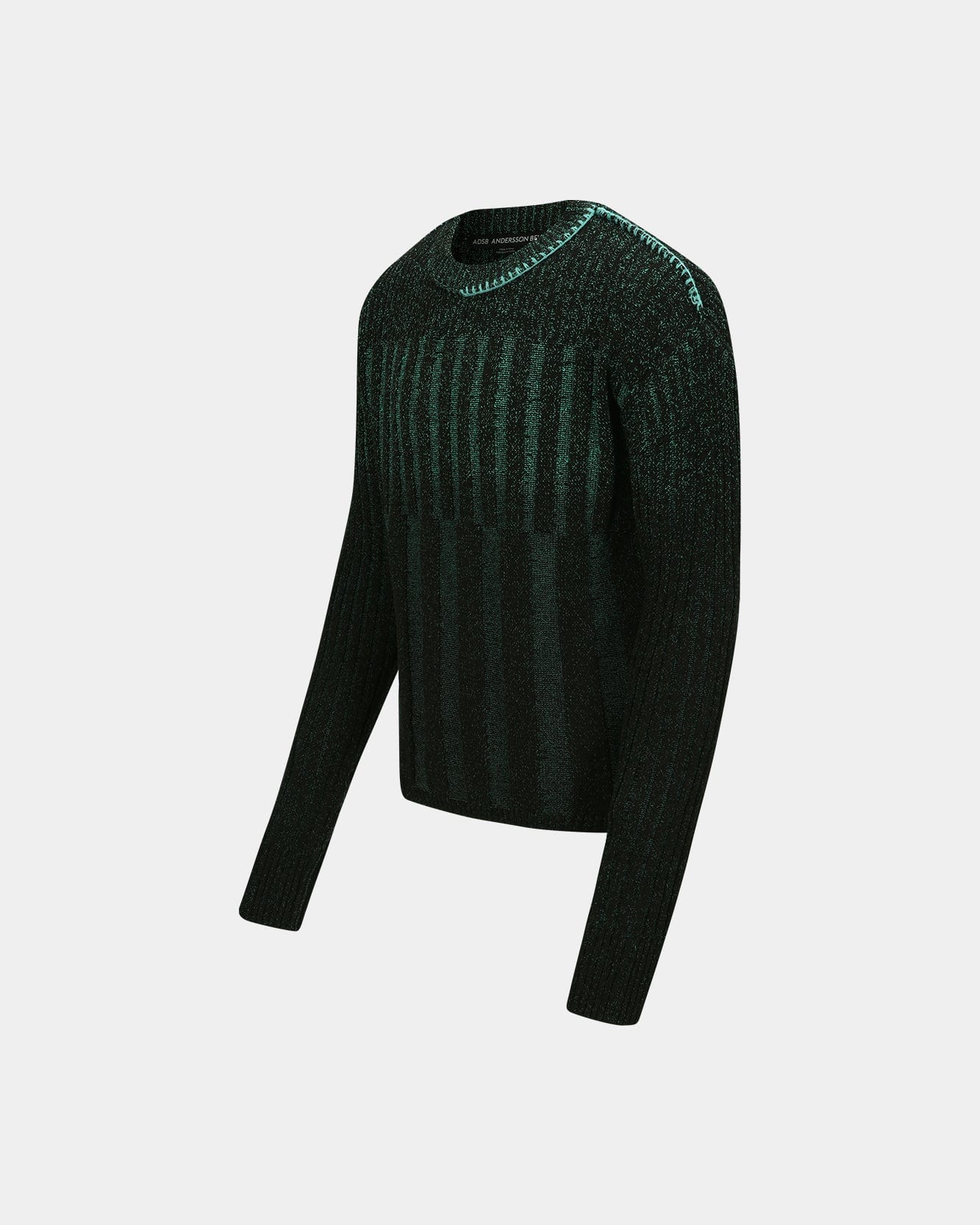 Andersson Bell WOOSOO GRADIENT CREW-NECK SWEATER atb1062m(BLACK / GREEN)