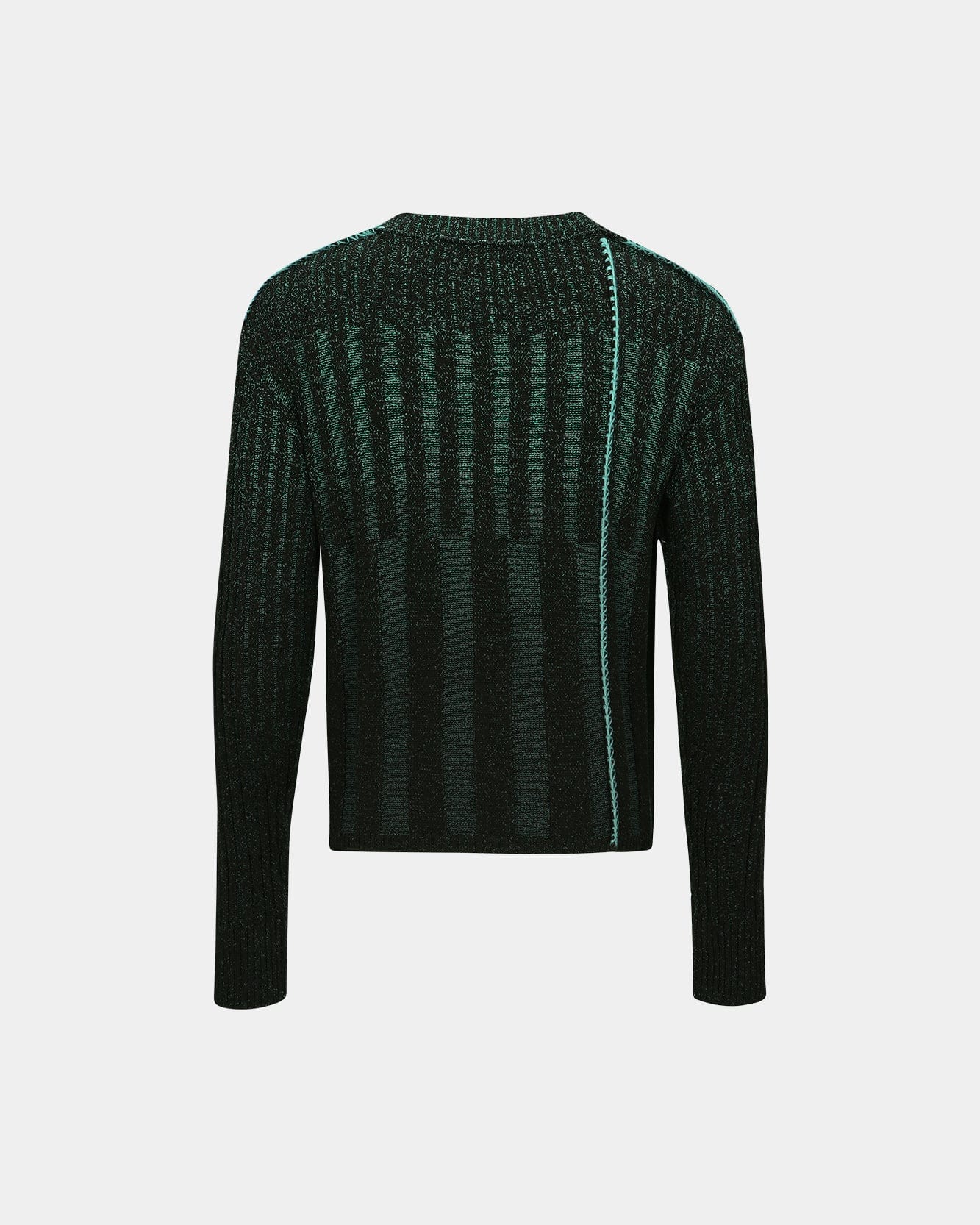 Andersson Bell WOOSOO GRADIENT CREW-NECK SWEATER atb1062m(BLACK / GREEN)