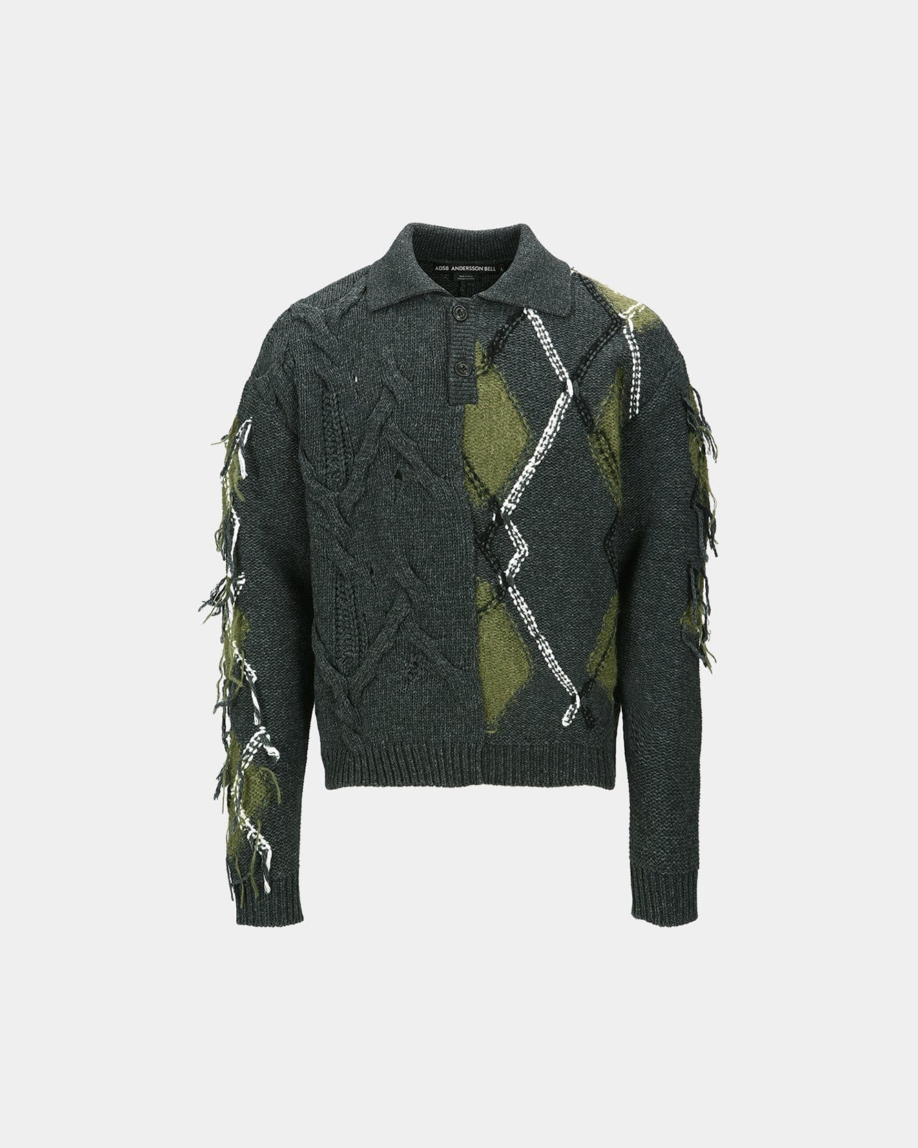 기타 ARGYLE FISHERMAN POLO SWEATER atb1346m(CHARCOAL)