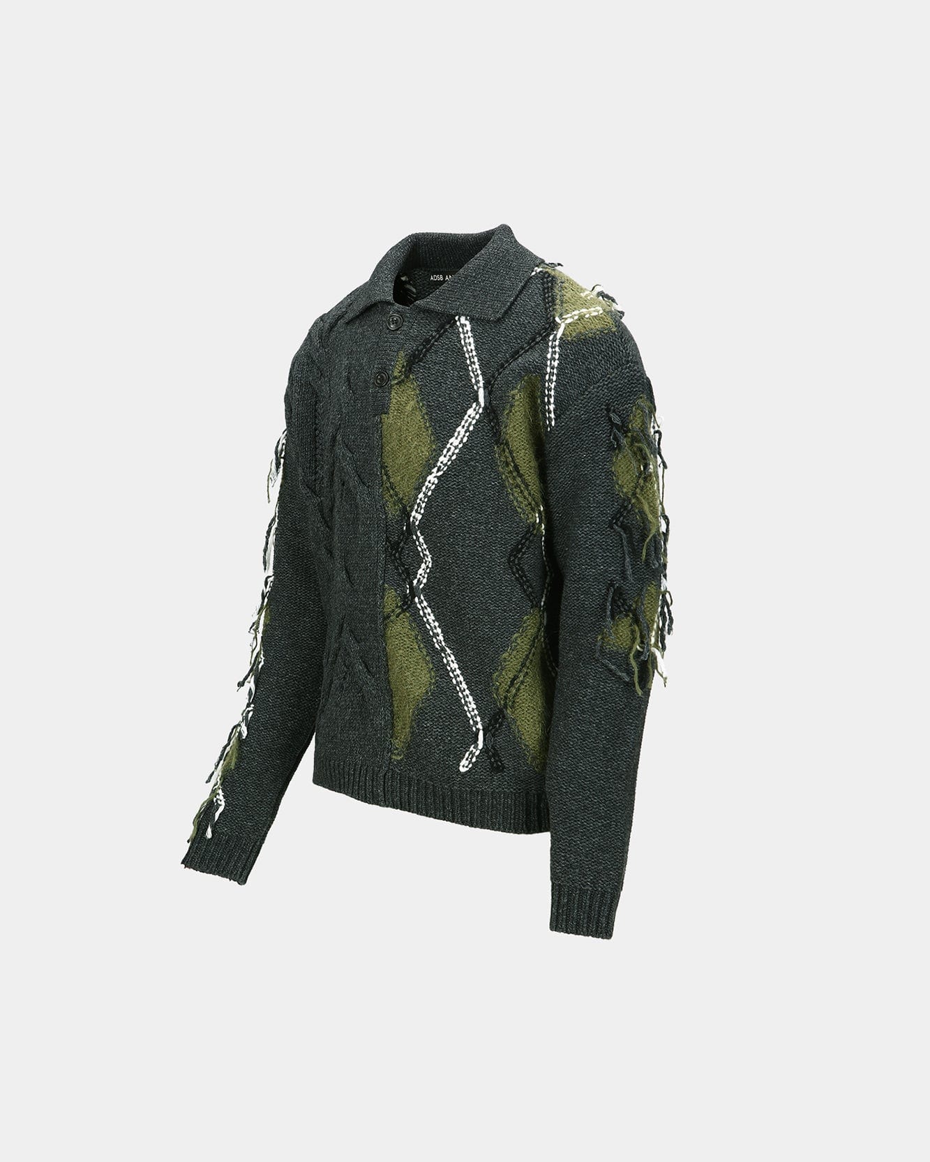 기타 ARGYLE FISHERMAN POLO SWEATER atb1346m(CHARCOAL)