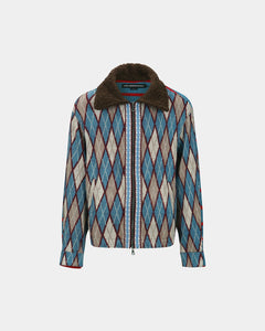 기타 ARGYLE & STRIPE HALF ZIP-UP CARDIGAN atb1376m(MULTI)