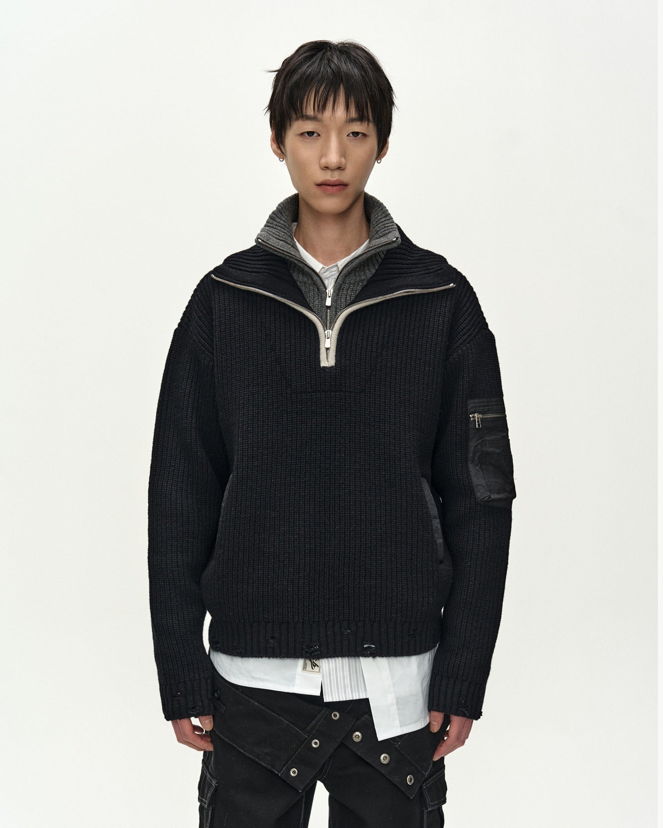 Andersson Bell ストライプニットセーター ANDERSSON BELL - 【21AW】ドロップショルダー ボーダーニット
