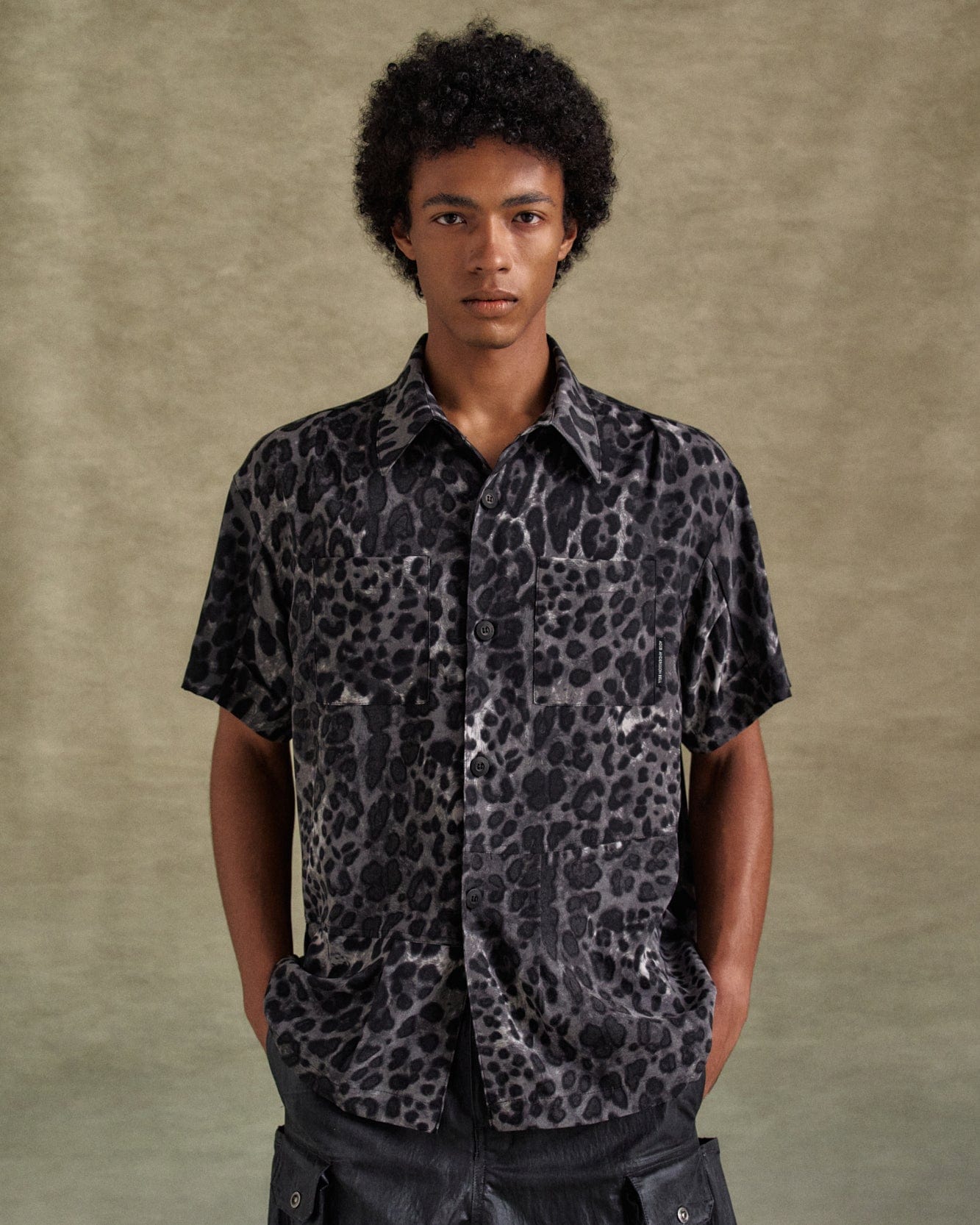 기타 BLACK LEOPARD SHIRTS atb1277m(BLACK)
