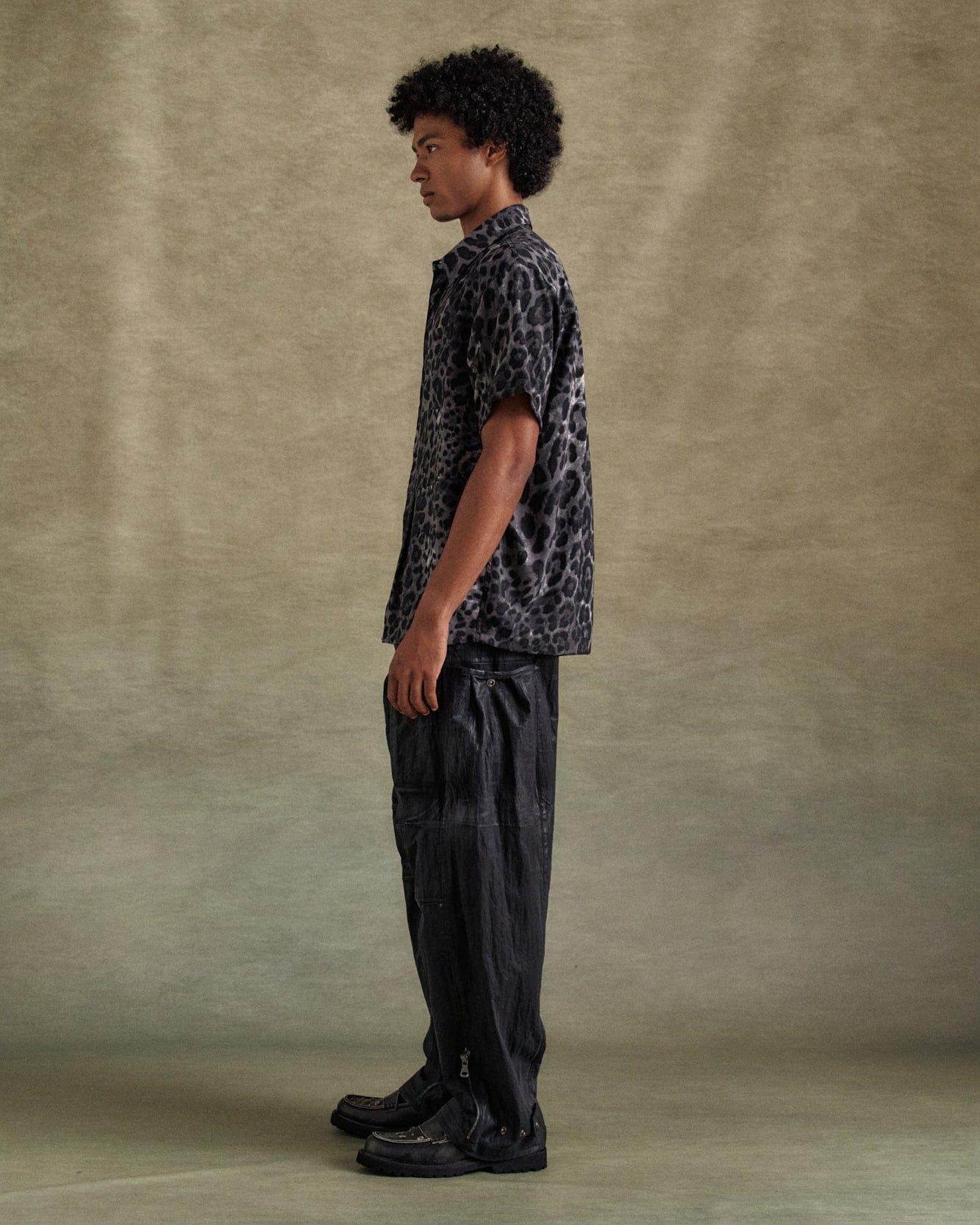 기타 BLACK LEOPARD SHIRTS atb1277m(BLACK)