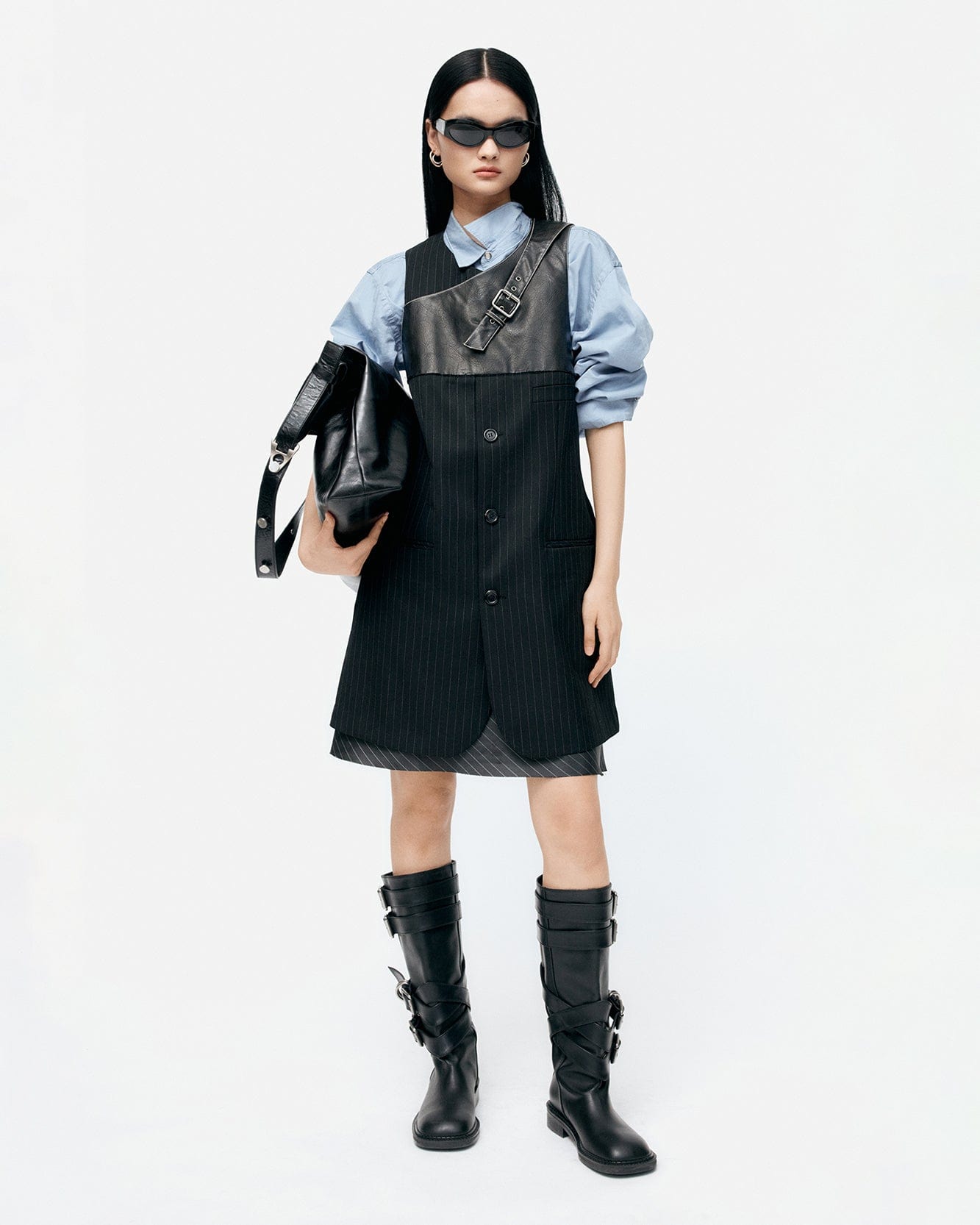 기타 BLAZER CUT SLEEVELESS DRESS atb1396w(BLACK)