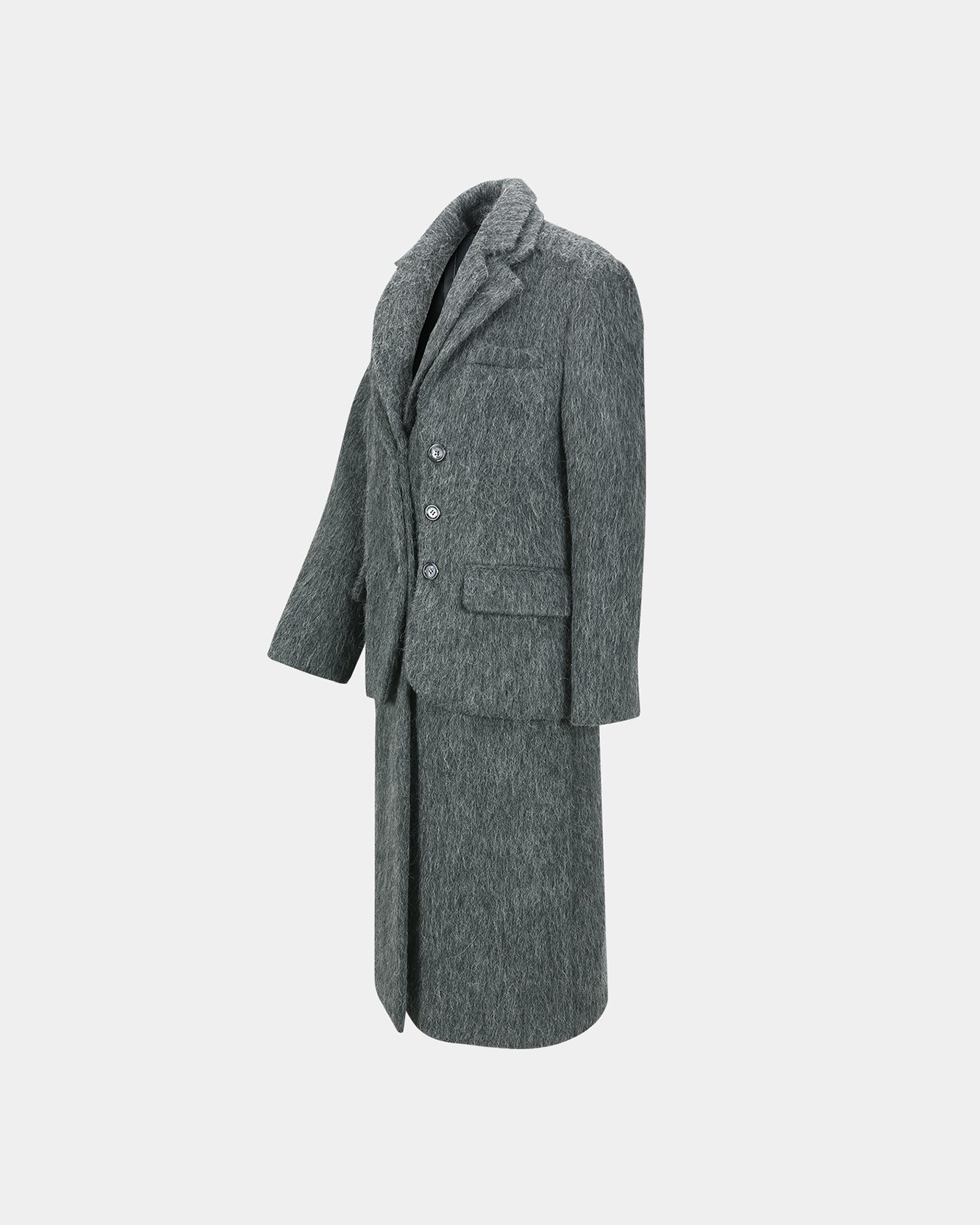 기타 BLAZER LAYERED COAT awa719w(CHARCOAL)