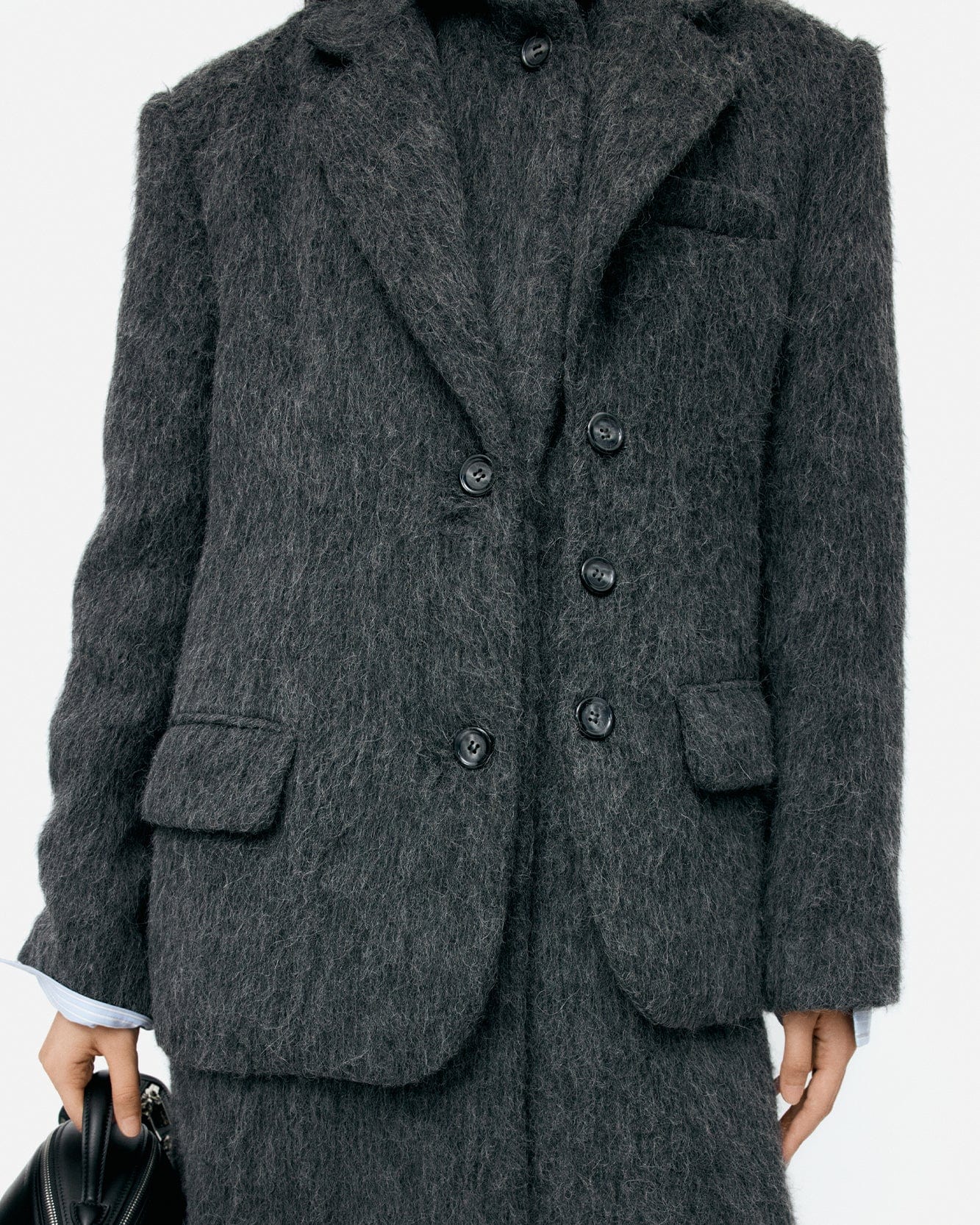 기타 BLAZER LAYERED COAT awa719w(CHARCOAL)