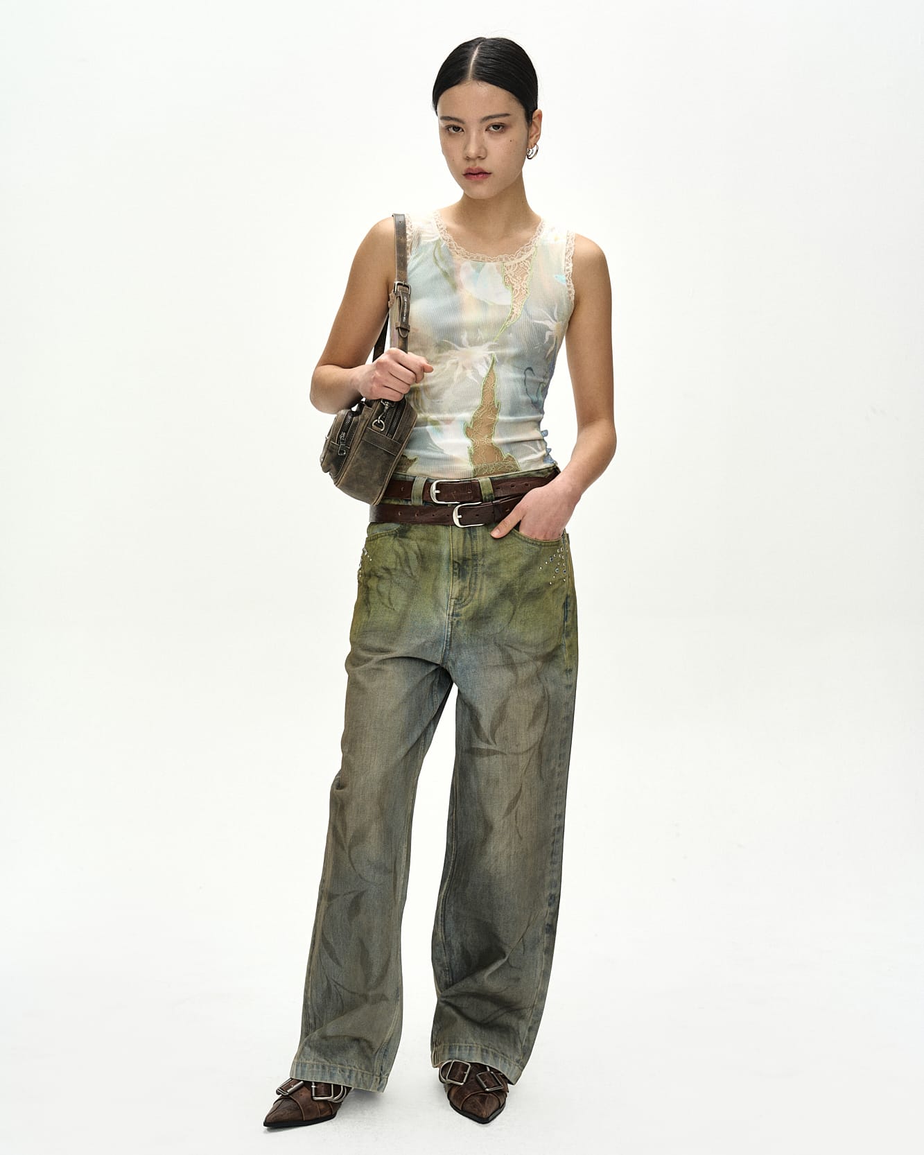 パンツ Andersson Bell Botanical-Print Jeans BOTANICAL-PRINT JEANS apa916w(GREEN/BLUE) – Andersson Bell