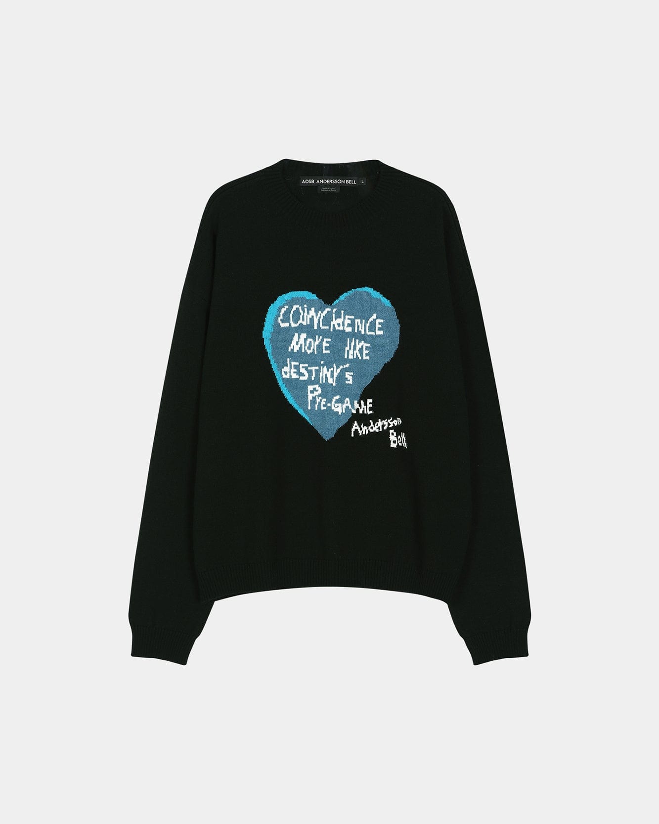 기타 BOYS HEART MESSAGE CREW-NECK SWEATER atb1453m(BLACK)