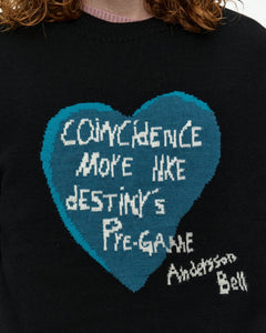 기타 BOYS HEART MESSAGE CREW-NECK SWEATER atb1453m(BLACK)