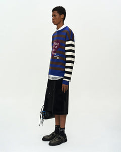 기타 BOYS HEART MESSAGE CREW-NECK SWEATER atb1453m(BLUE/GREEN)