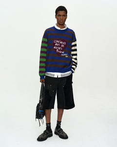 기타 BOYS HEART MESSAGE CREW-NECK SWEATER atb1453m(BLUE/GREEN)