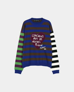 기타 BOYS HEART MESSAGE CREW-NECK SWEATER atb1453m(BLUE/GREEN)