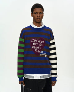 기타 BOYS HEART MESSAGE CREW-NECK SWEATER atb1453m(BLUE/GREEN)