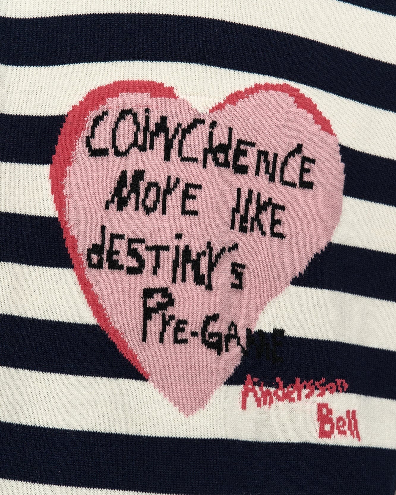 기타 BOYS HEART MESSAGE CREW-NECK SWEATER atb1453m(NAVY/IVORY)